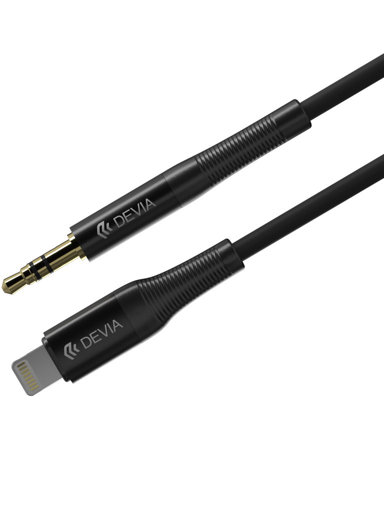 DEVIA cable LIGHTNING - JACK 3.5mm NEGRO