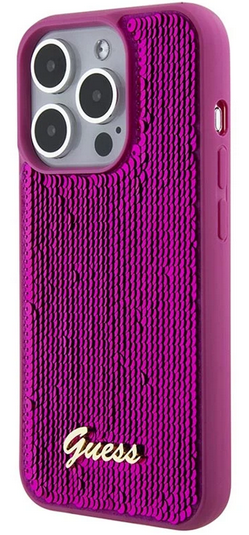 GUESS CARCASA SEQUIN IPHONE 15 FUCSIA
