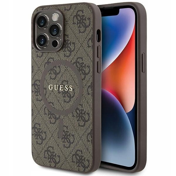 GUESS CARCASA 'MAGSAFE RING CLASSIC' IPHONE 14 PRO MAX MARRON