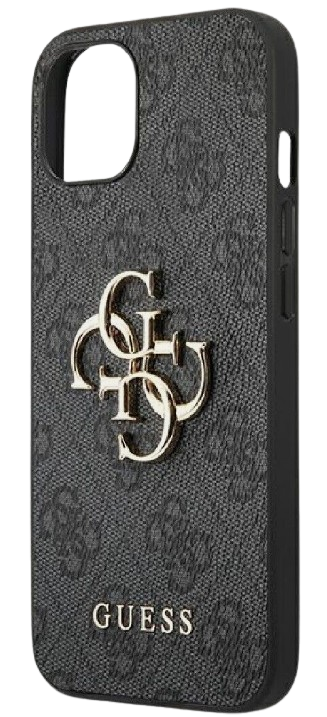 GUESS FUNDA 4G METAL LOGO IPHONE 13 GRIS