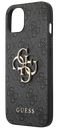 GUESS FUNDA 4G METAL LOGO IPHONE 13 GRIS