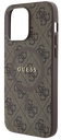 GUESS CARCASA MAGSAFE RING CLASSIC LOGO IPHONE 16 PRO MARRON