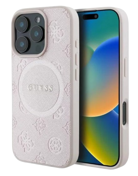 GUESS CARCASA MAGSAFE PEONY CLASSIC IPHONE 16 PRO ROSA