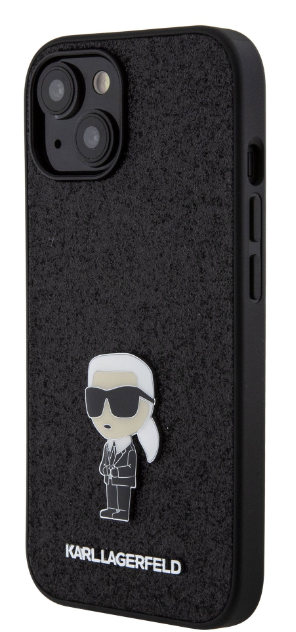 KARL LAGERFELD CARCASA IKONIK GLITTER PIN NEGRO IPHONE 16