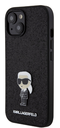KARL LAGERFELD CARCASA IKONIK GLITTER PIN NEGRO IPHONE 16