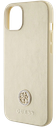 GUESS CARCASA 4G STRASS METAL LOGO IPHONE 15 PRO DORADO