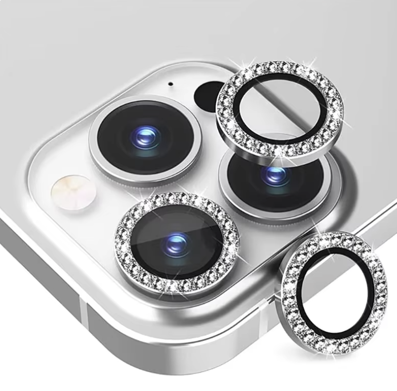 DEVIA PROTECTOR CAMARA DIAMOND IPHONE 15 PRO/15 PRO MAX PLATA