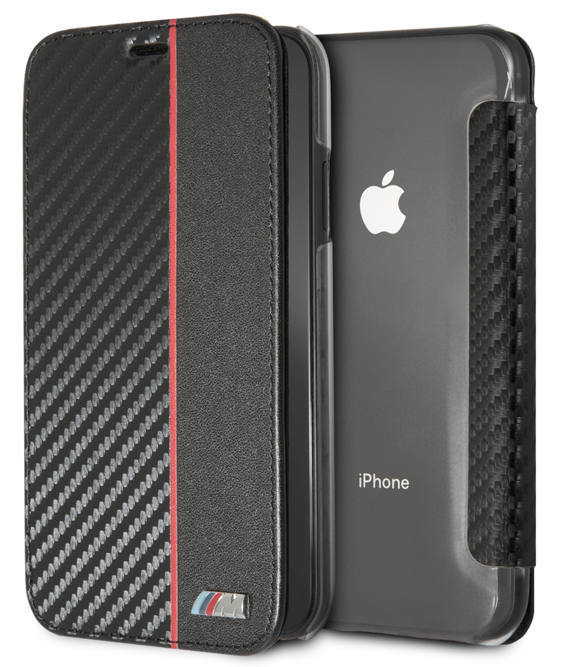 BMW funda 'CARBON INSPIRATION'  iphone XS MAX NEGRO tira ROJA