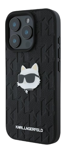 KARL LAGERFELD CARCASA IKONIK GLITTER PIN IPHONE 16 PRO MAX NEGRO (copia)