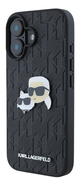 KARL LAGERFELD CARCASA IKONIK GLITTER PIN IPHONE 16 NEGRO (copia)