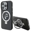 KARL LAGERFELD CARCASA MAGSAFE RINGSTAND KC IPHONE 16 PRO NEGRO (copia)