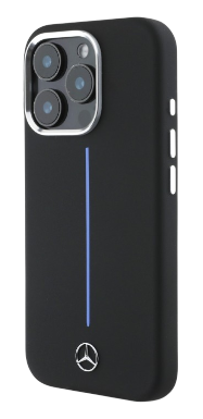 MERCEDES BENZ CARCASA MAGSAFE SILICONE STRIPE IPHONE 16 PRO MAX NEGRO (copia)