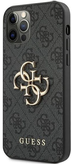 GUESS CARCASA METAL LOGO IPHONE 12 / PRO MARRON (copia)
