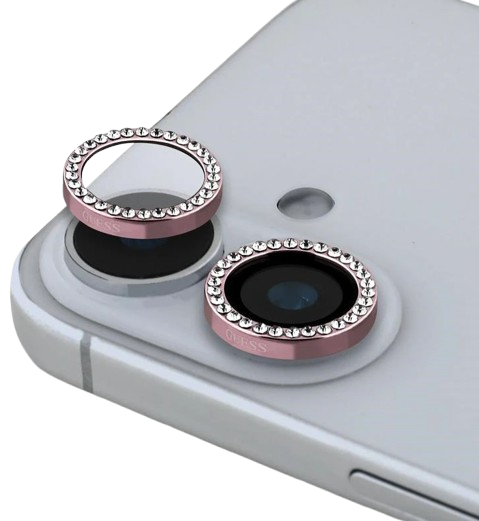 GUESS PROTECTOR CAMARA IPHONE 16/PLUS ROSA