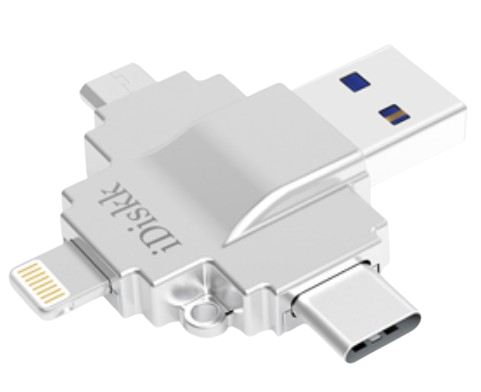 IDISKK LECTOR 4 EN 1 USB/USB-C/LIGHTNING/MICRO USB 32GB (copia)