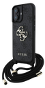 GUESS CARCASA CROSSBODY STRAP 4G IPHONE 16 NEGRO