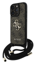 GUESS CARCASA CROSSBODY STRAP 4G IPHONE 16 PRO MAX MARRON