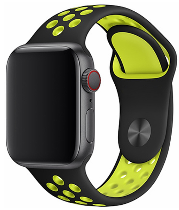 DEVIA CORREA SPORT APPLE WATCH 38/40/41mm NEGRO/VERDE