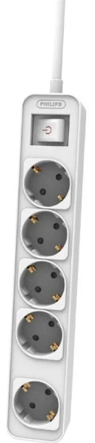 PHILIPS REGLETA 5 TOMAS CON INTERRUPTOR 1,5m BLANCO