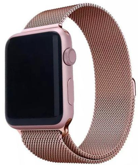 DEVIA CORREA METALICA MILANESE APPLE WATCH 42/44/45/49mm ORO ROSA