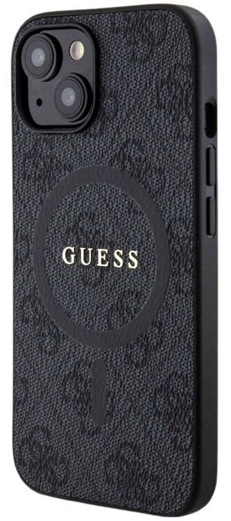 GUESS CARCASA 4G MAGSAFE RING IPHONE 15 NEGRO