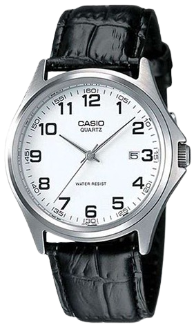CASIO RELOJ MTP-1183E-7BDF ESFERA BLANCA / CORREA PIEL NEGRA