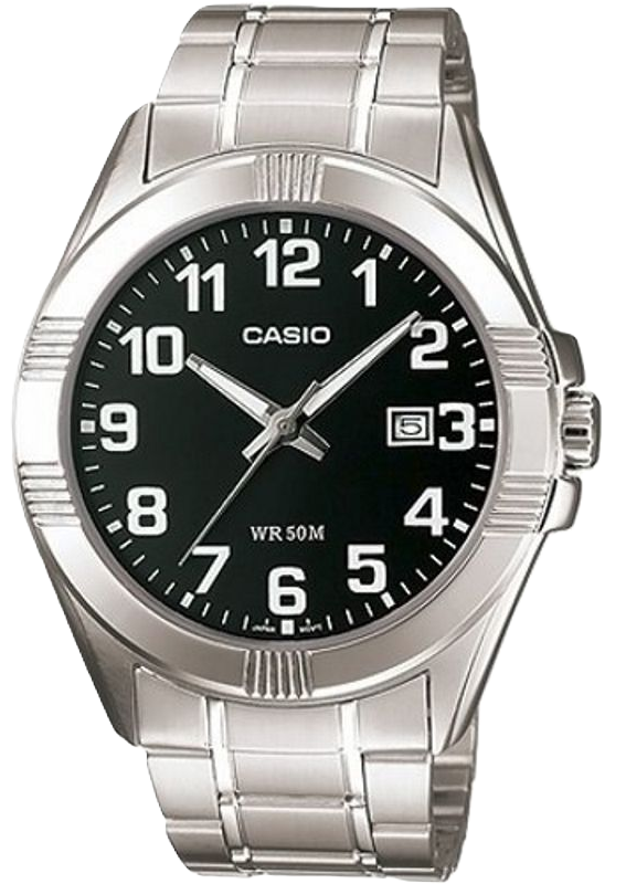 CASIO RELOJ MTP-1308D-1BVDF ESFERA NEGRA / ACERO