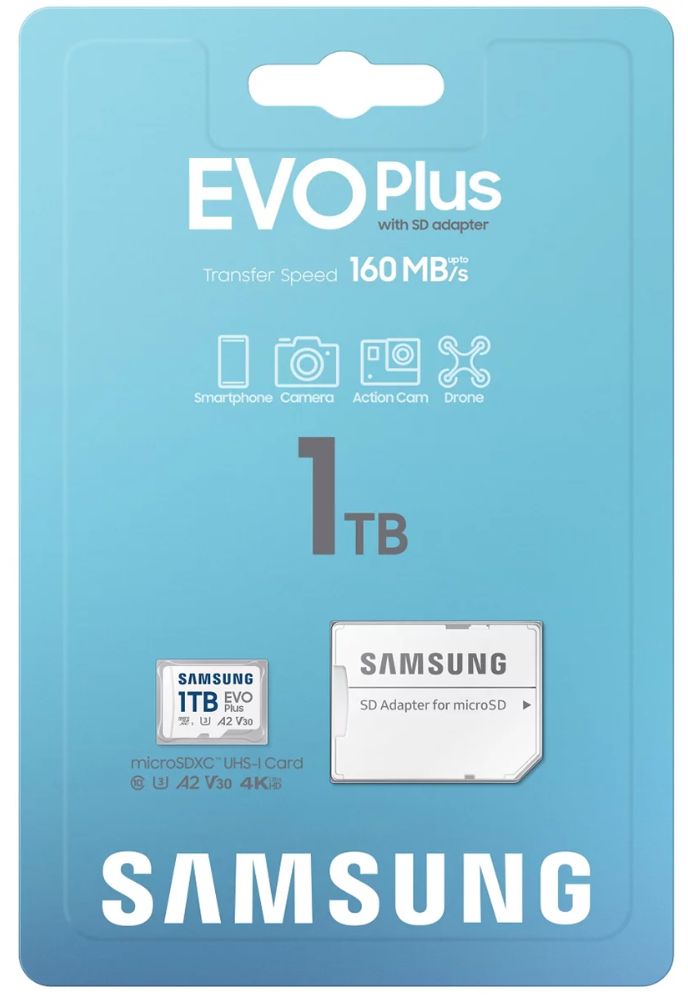 SAMSUNG TARJETA MICRO SDXC CLASE 10 PRO PLUS 1TB 160MBs