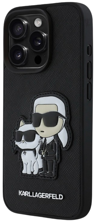 KARL LAGERFELD CARCASA SAFFIANO K&C IPHONE 15 PRO MAX NEGRO (copia)