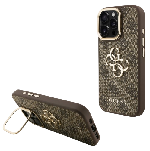 GUESS CARCASA 4G SOPORTE CAMARA IPHONE 16 PRO MAX MARRON