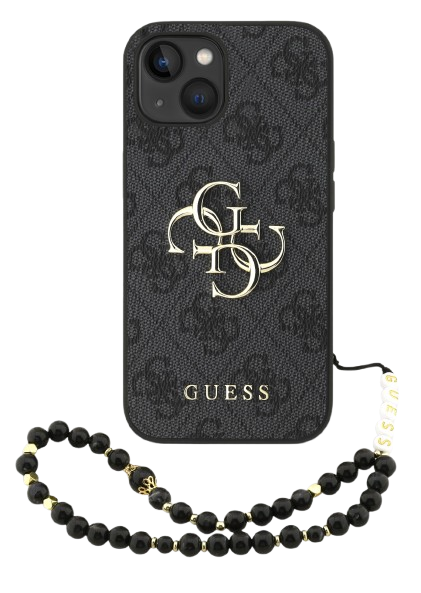 GUESS CARCASA 4G STRAP IPHONE 14 NEGRO