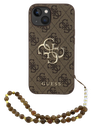 GUESS CARCASA 4G STRAP IPHONE 15 MARRON