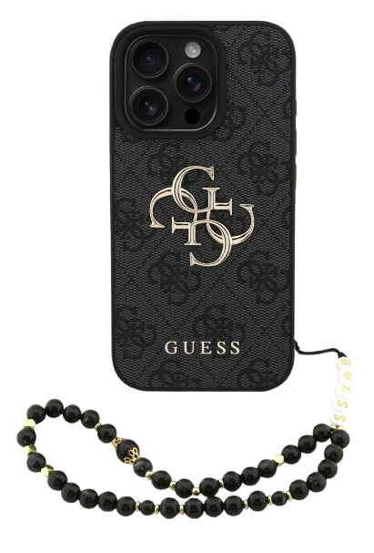 GUESS CARCASA 4G STRAP IPHONE 13 PRO MAX NEGRO (copia)