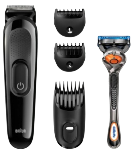 BRAUN CORTABARBAS BT3242 CON BATERIA + 3 ACCESORIOS + GILLETE F5 PROGLIDE (copia)