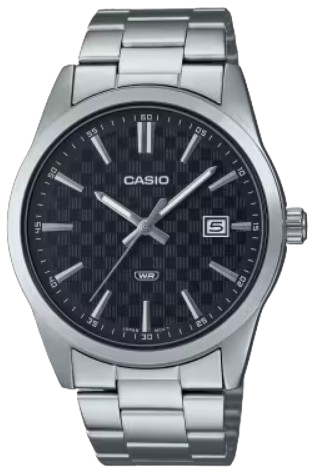 CASIO RELOJ MTP-VD03D-1AUDF ESFERA NEGRA CORREA ACERO