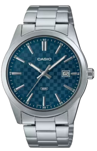 CASIO RELOJ MTP-VD03D-2A2 ESFERA AZUL CORREA ACERO