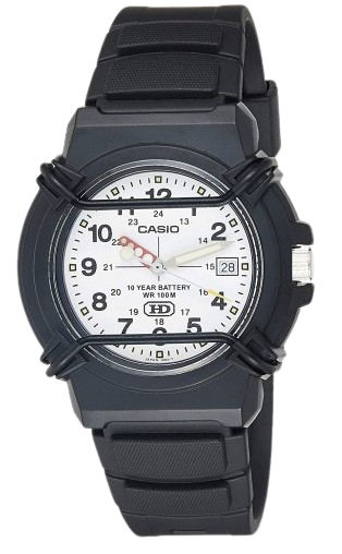 CASIO RELOJ HDA600B-7B ESFERA BLANCA / CORREA NEGRA