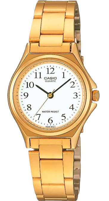 CASIO RELOJ LTP-1130N-7B ESFERA BLANCA / CORREA DORADA