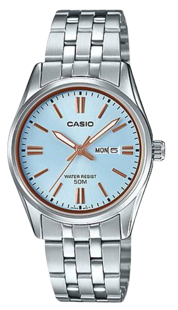 CASIO RELOJ LTP-1335D-2A ESFERA TURQUESA / ACERO