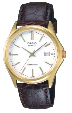 CASIO RELOJ MTP-1183Q-7A ESFERA BLANCA / DORADO / CORREA CUERO MARRON