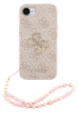 GUESS CARCASA 4G STRAP IPHONE 16e ROSA