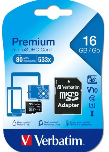VERBATIM TARJETA MICRO SD 16GB