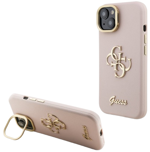 GUESS CARCASA GRAINED PEONY SOPORTE CAMARA IPHONE 16 PRO MAX ROSA (copia)