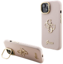 GUESS CARCASA GRAINED PEONY SOPORTE CAMARA IPHONE 16 PRO MAX ROSA (copia)