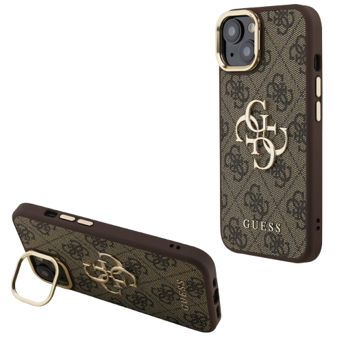GUESS CARCASA GRAINED 4G SOPORTE CAMARA IPHONE 13 ROSA (copia)