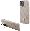 GUESS CARCASA MAGSAFE 4G TRIANGLE SOPORTE CAMARA IPHONE 16 PRO MAX ROSA (copia)