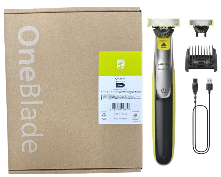 PHILIPS CORTABARBA ONEBLADE CON 3 CUCHILLAS Y 5 LONGITUDES QP2824/30 (copia)