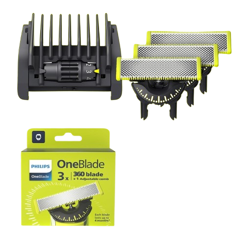 PHILIPS PACK 3 CUCHILLAS 360 GRADOS PHILIPS ONEBLADE QP430/60 (copia)