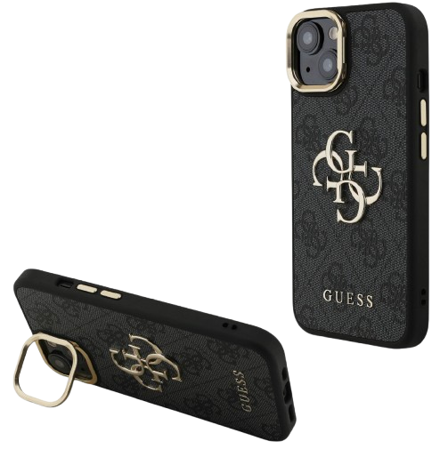 GUESS CARCASA 4G SOPORTE CAMARA IPHONE 14 GRIS