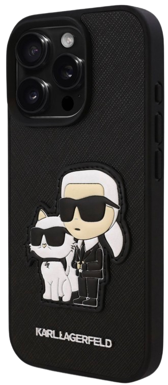 KARL LAGERFELD CARCASA MAGSAFE K&C IPHONE 16 PRO MAX NEGRO (copia)